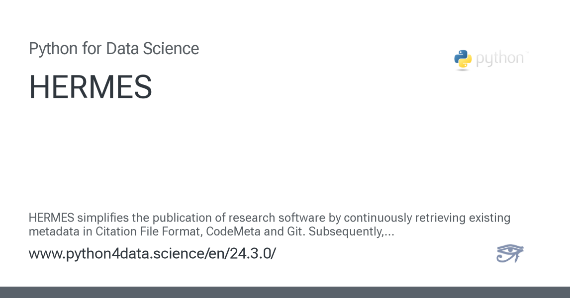 HERMES - Python for Data Science 24.3.0