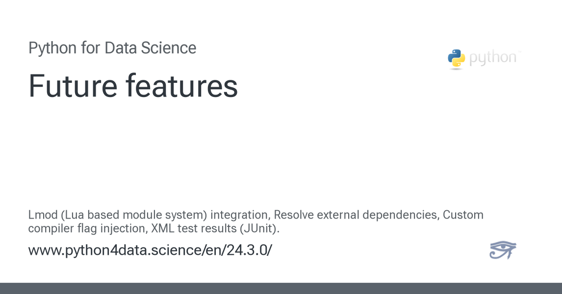 Future features - Python for Data Science 24.3.0