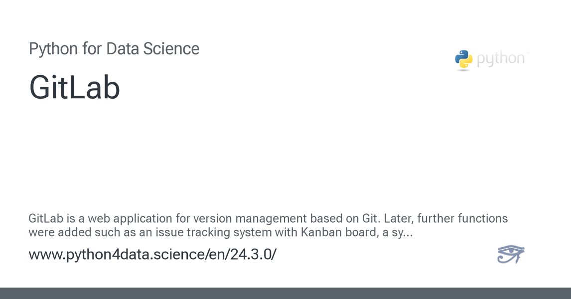 GitLab - Python for Data Science 24.3.0