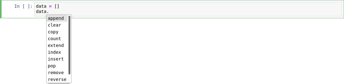 Tab completion for objects